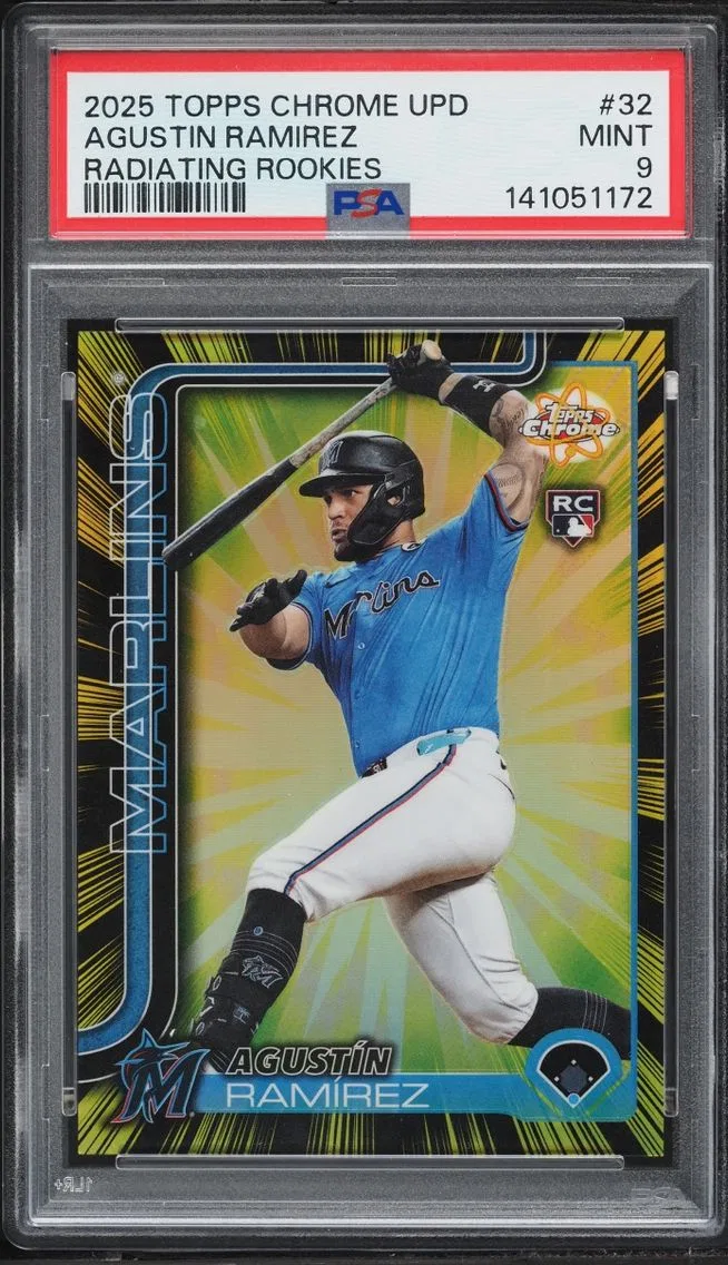 2025 #RR-32 Agustin Ramirez PSA 9 Topps Chrome Update Radiating ROOKIE