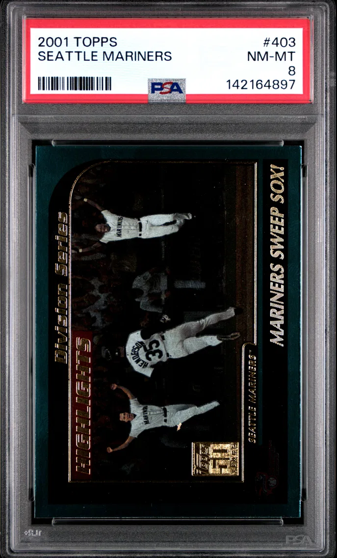 2001 #403 Seattle Mariners PSA 8 Topps