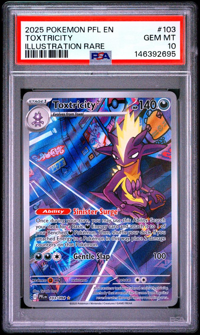 2025 #103 Toxtricity PSA 10 Pfl EN-Phantasmal Flames