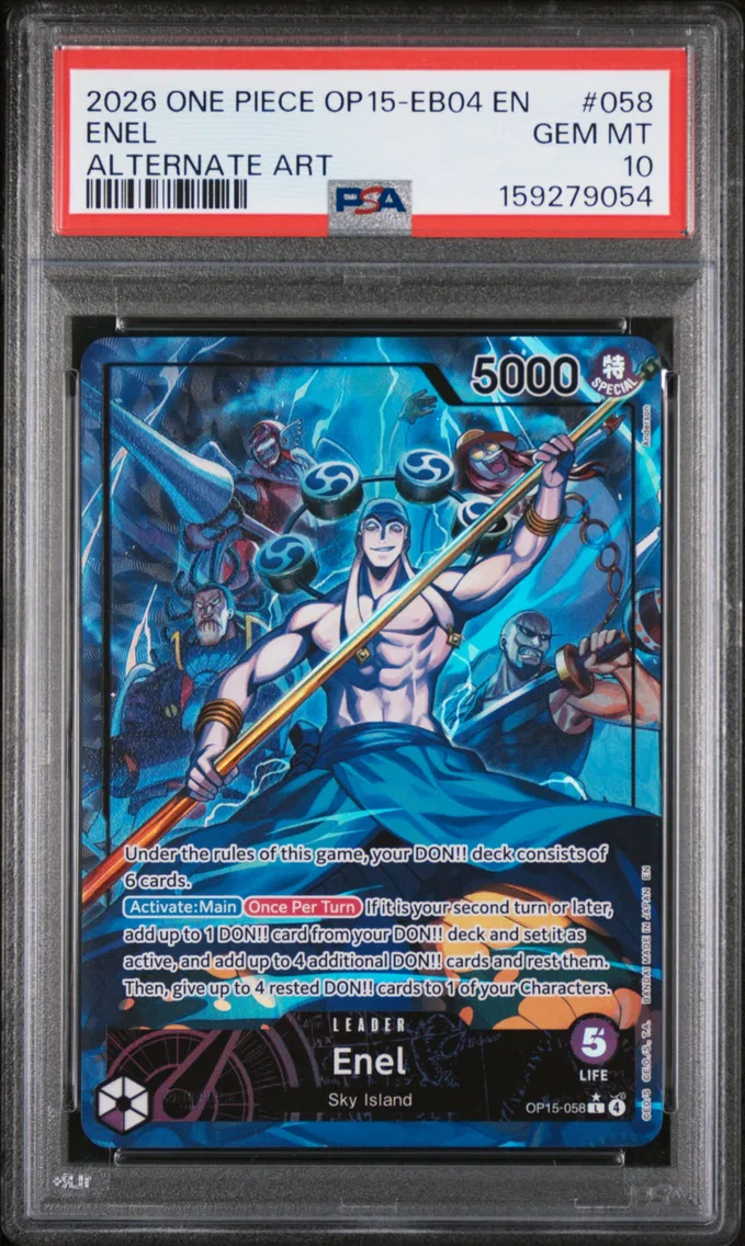 2026 One Piece OP15-EB04-Adventure on Kami's Island Enel #058 PSA 10