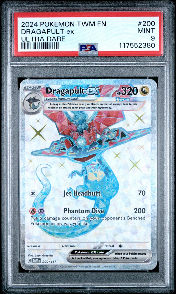 2024 #200 Dragapult EX PSA 9 Twm EN-Twilight Masquerade