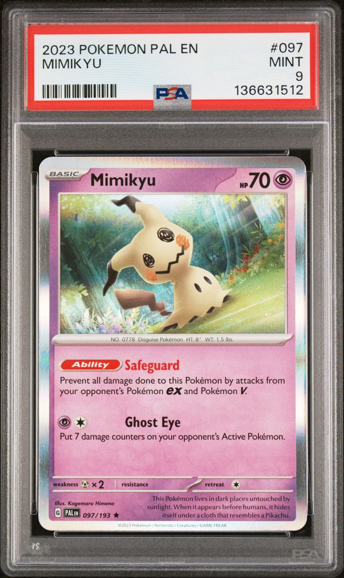 2023 #097 Mimikyu PSA 9 Pal EN-Paldea Evolved