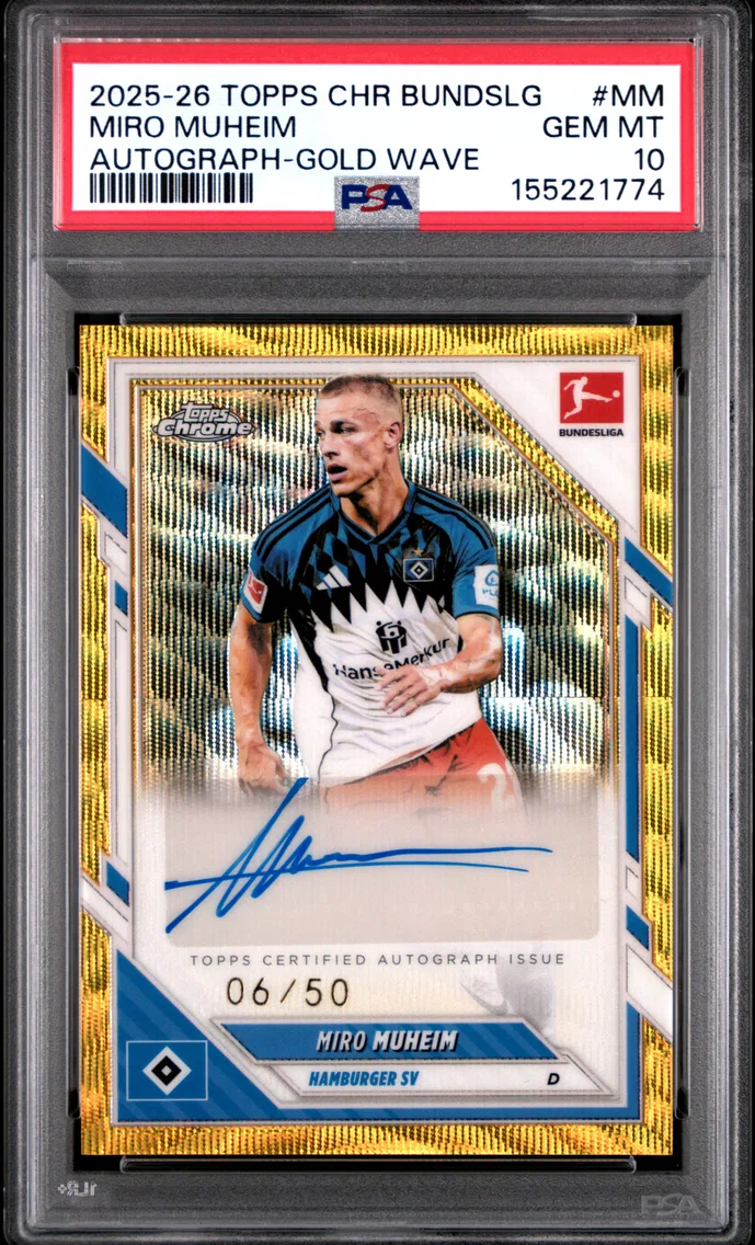 2025 #MM Miro Muheim PSA 10 Topps Chrome Bundesliga Autographs