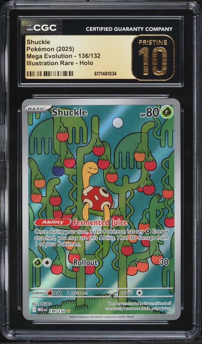 2025 Pokemon Mega Evolution IR Shuckle #136 CGC 10 PRISTINE