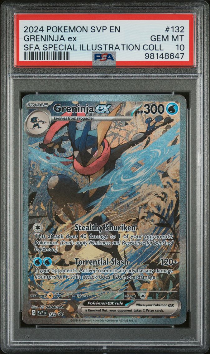 2024 #132 Greninja EX PSA 10 Svp