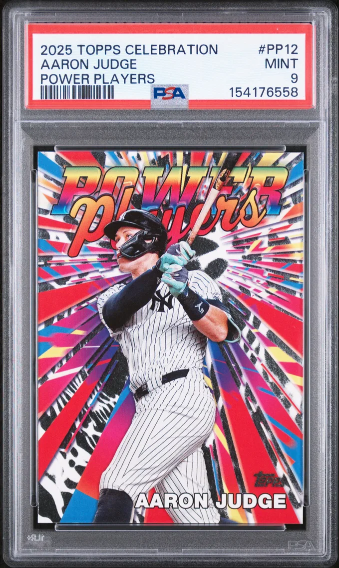2025 #PP12 Aaron Judge PSA 9 Topps Mega Celebration Box Power Players