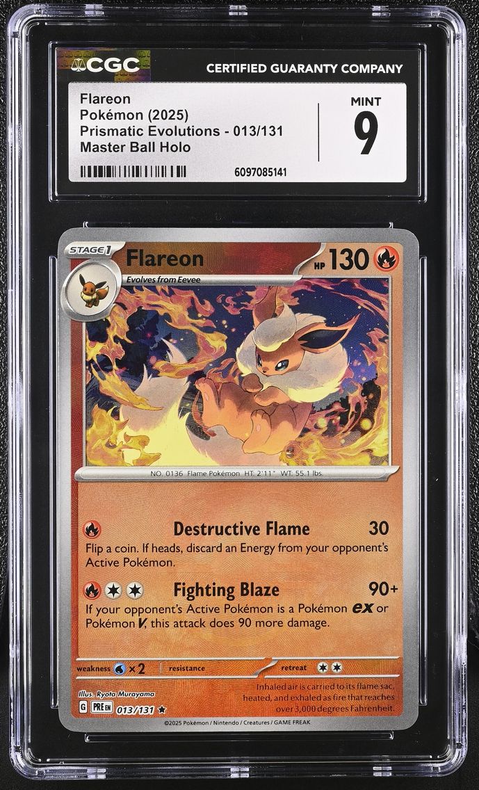 2025 #013 Flareon CGC 9 Prismatic Evolutions - PRE EN - English