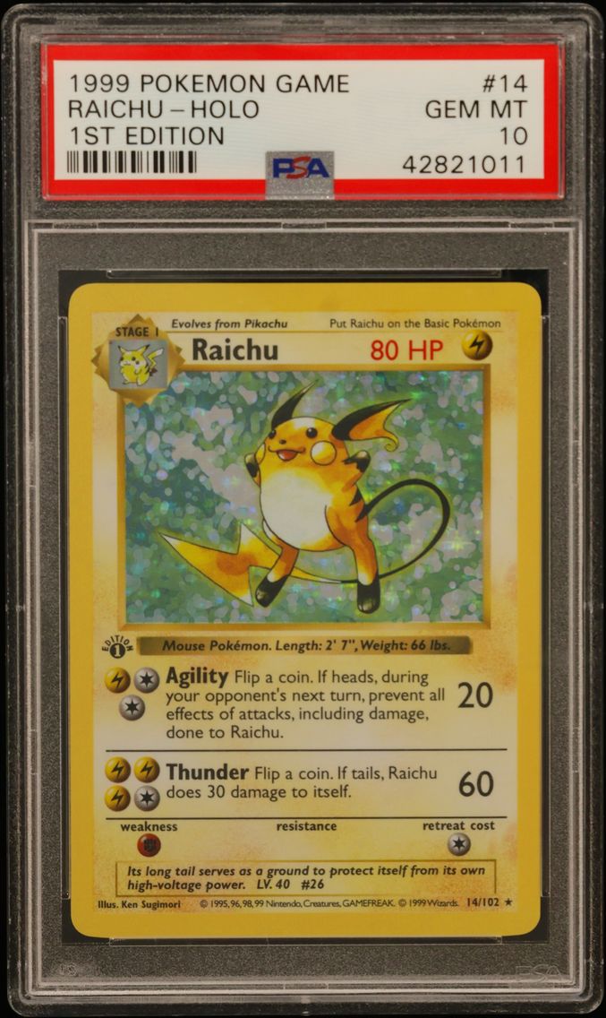 1999 #14 Raichu-Holo 1st Edition