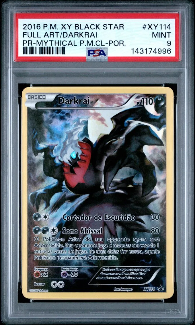 2016 Pokemon XY Black Star Promo Full Art/Darkrai XY Black Star Promo #XY114 PSA 9