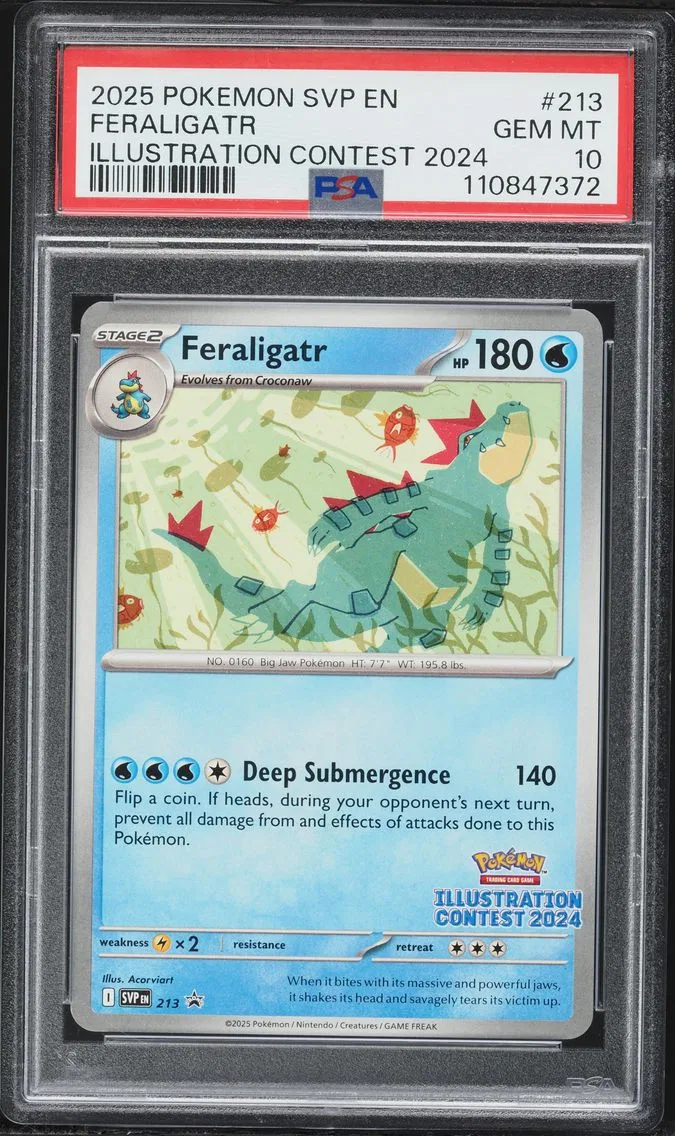 2025 #213 Feraligatr PSA 10 Svp EN-SV Black Star Promo Pokemon