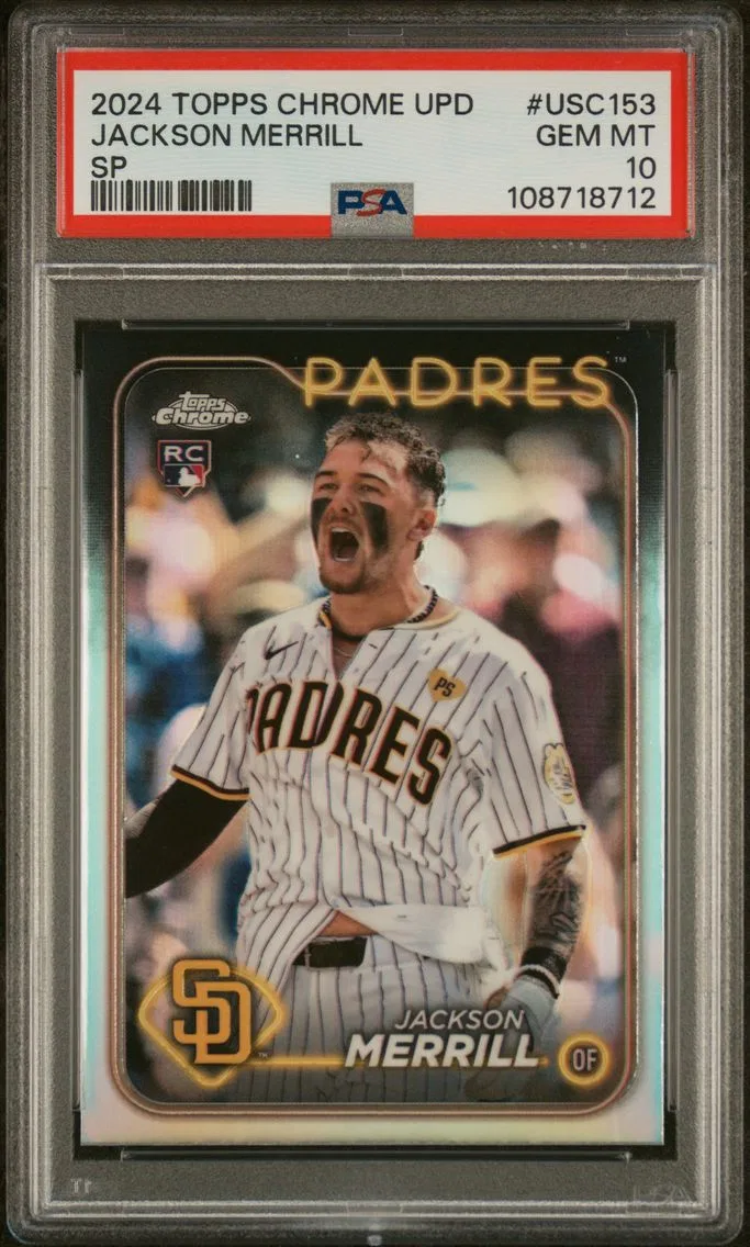 2024 #USC153 Jackson Merrill PSA 10 Topps Chrome Update
