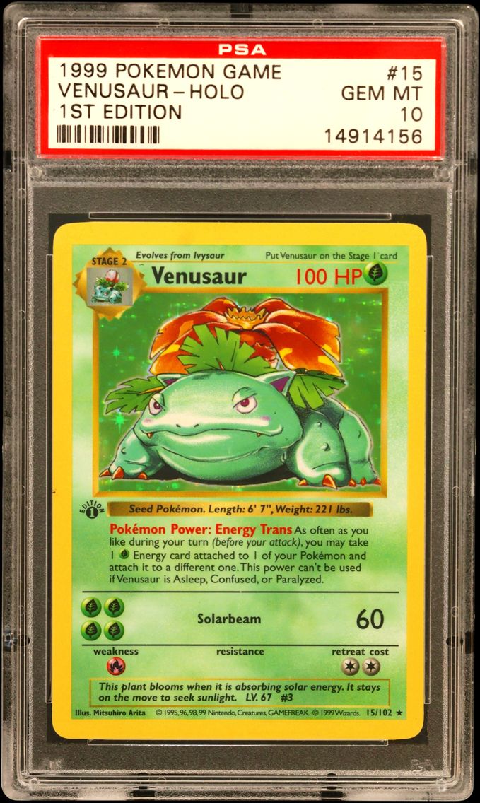 1999 #15 Venusaur-Holo 1st Editi