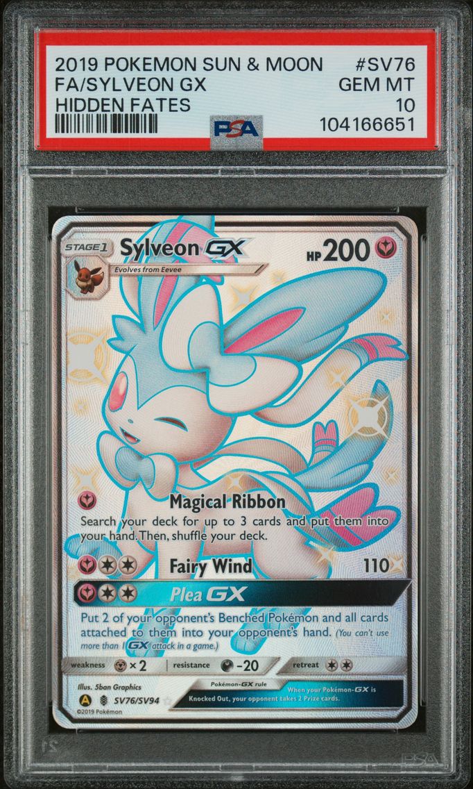 2019 #SV76 Full Art/Sylveon GX PSA 10 Sun & Moon Hidden Fates