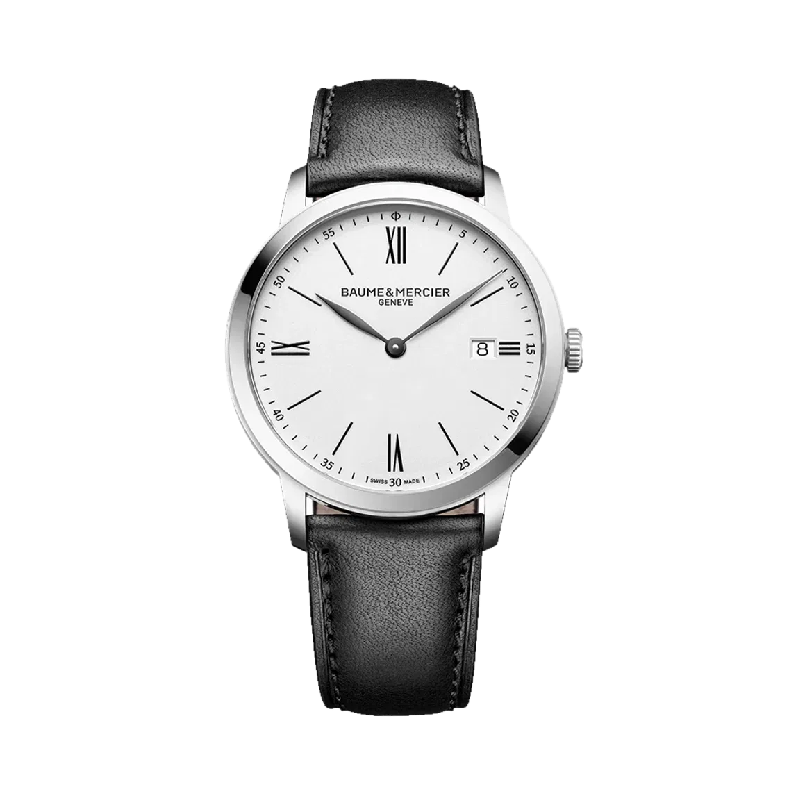 Baume et Mercier Classima 10884 Quartz 40mm - White on Leather Strap