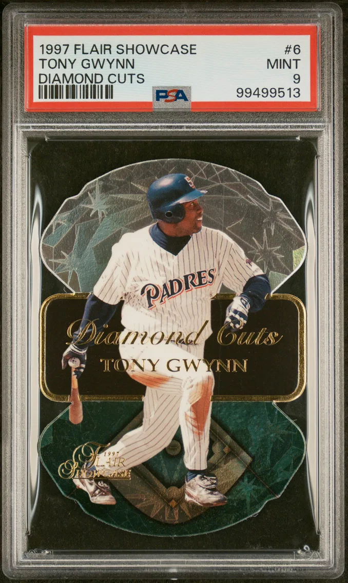 1997 #6 Tony Gwynn PSA 9 Flair Showcase Diamond Cuts