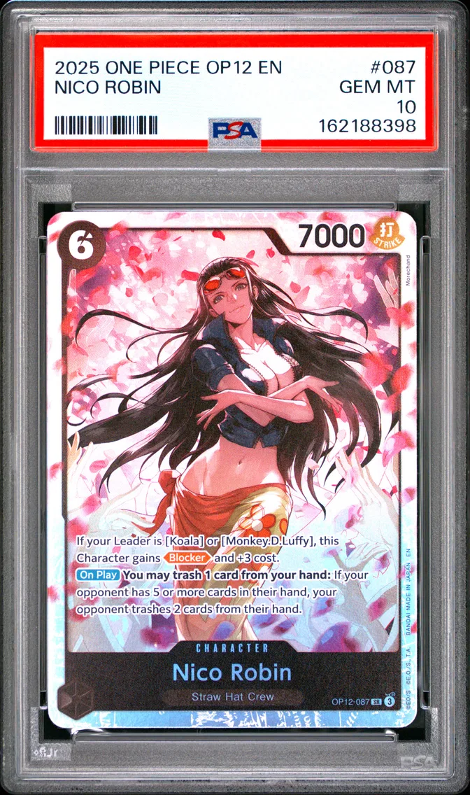 2025 #087 Nico Robin PSA 10 One Piece OP12-Legacy of the Master