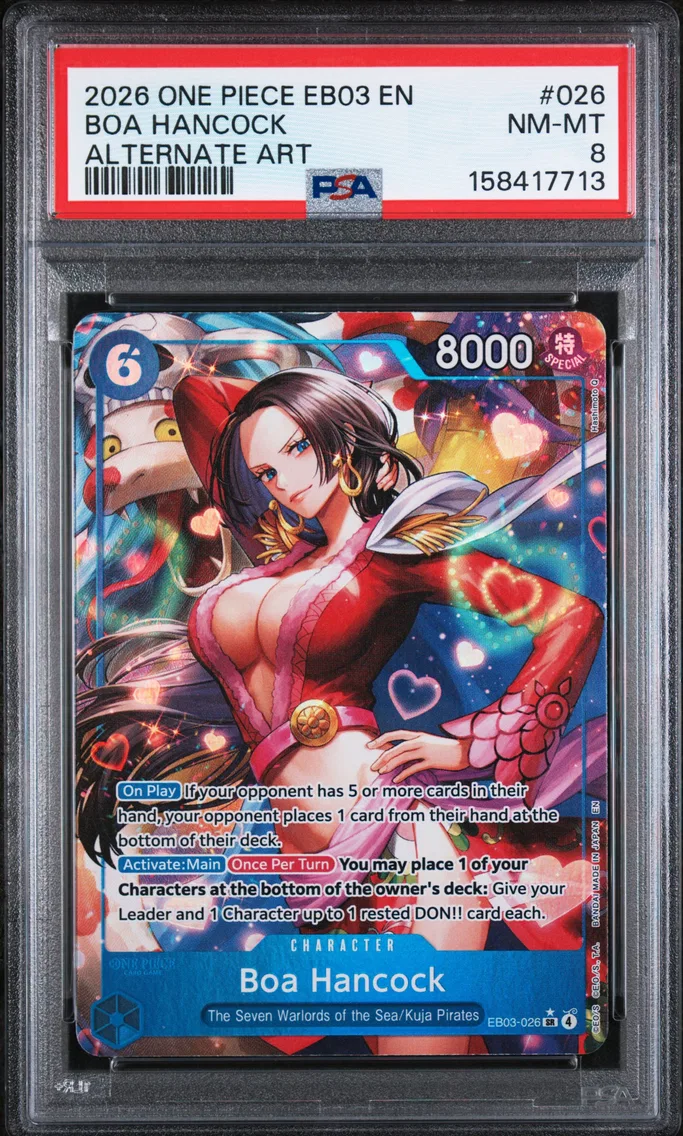 2026 #026 Boa Hancock PSA 8 One Piece EB03-Extra Booster -One Piece Heroines Edition-