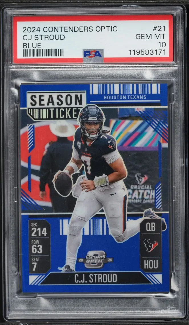 2024 #21 CJ Stroud PSA 10 Panini Contenders Optic Football