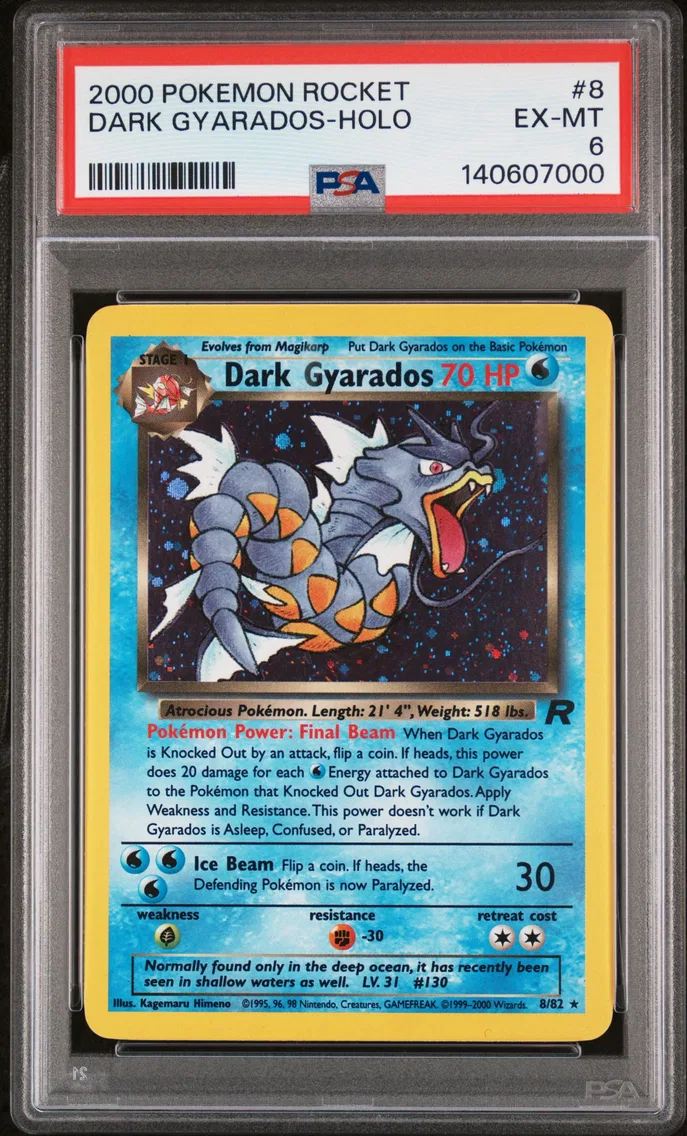 2000 #8 Dark Gyarados-Holo PSA 6 Rocket