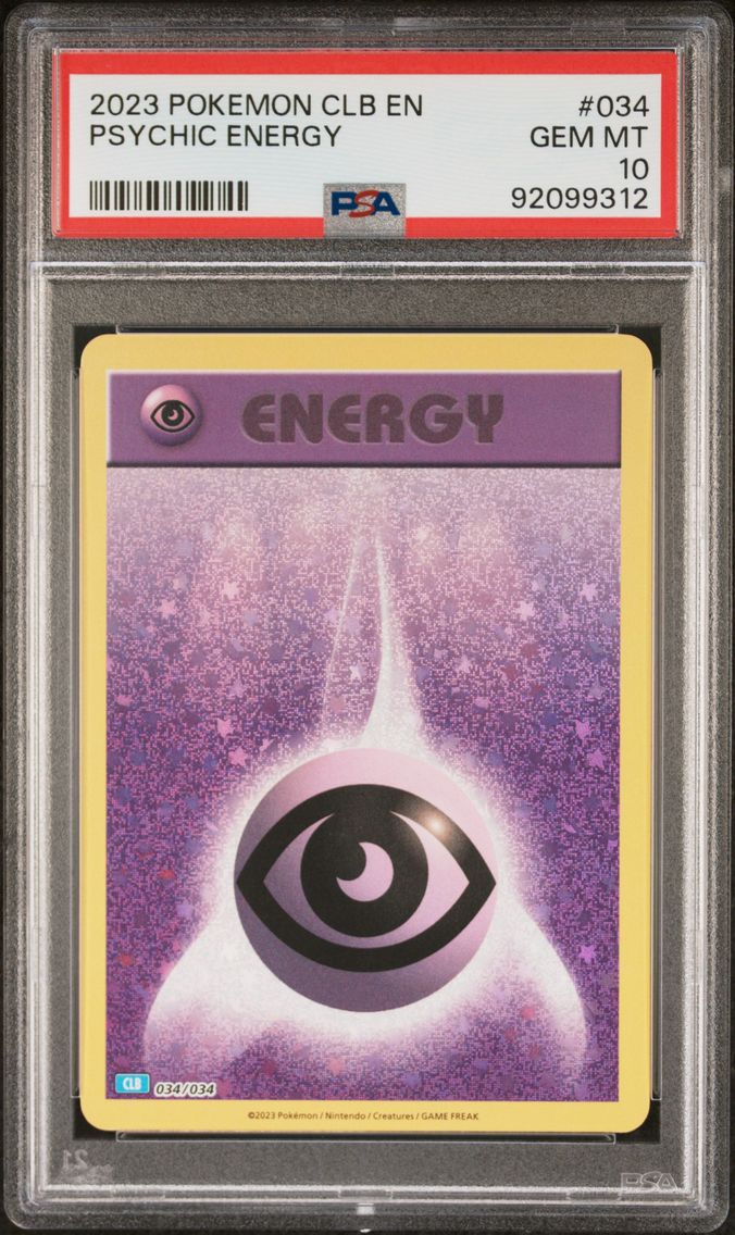 2023 #034 Psychic Energy PSA 10 Clb-Trading Card Game Classic Blastoise & Suicune EX Deck