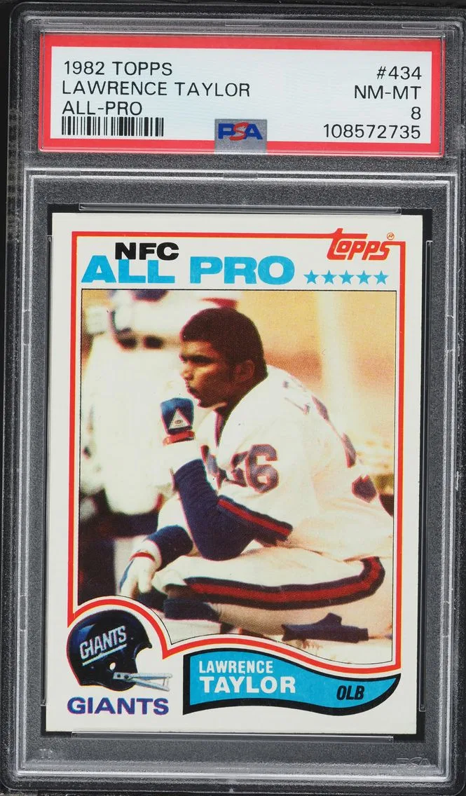 1982 #434 Lawrence Taylor PSA 8 Topps Football