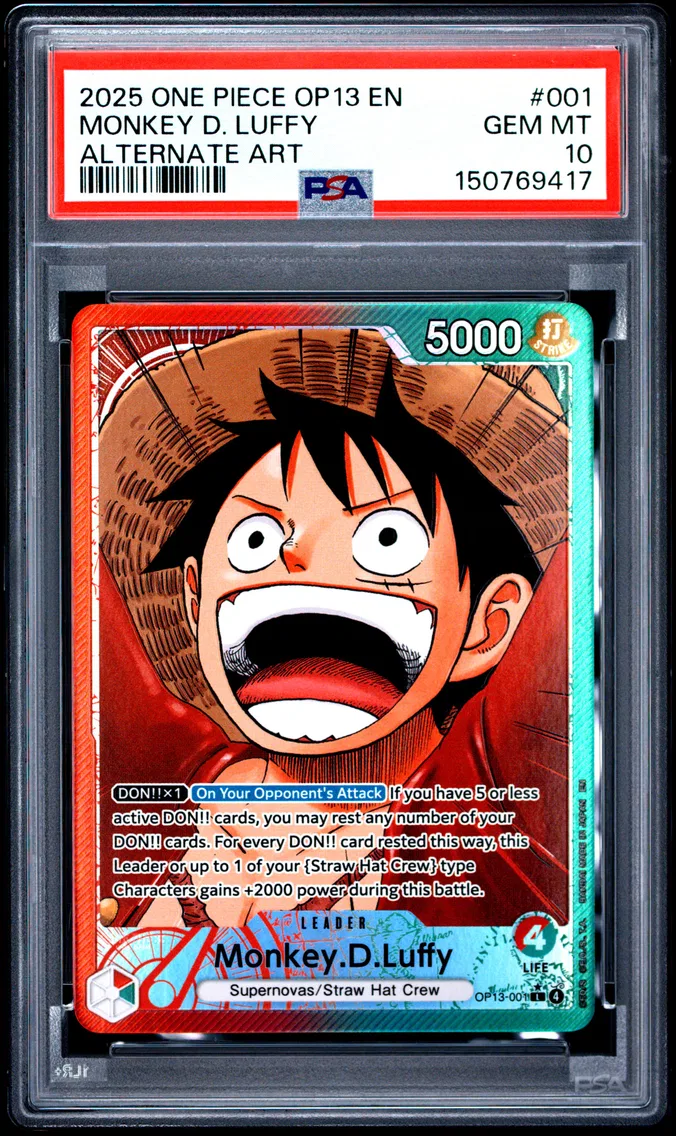 2025 #001 Monkey D. Luffy PSA 10 One Piece OP13-Carrying on His Will