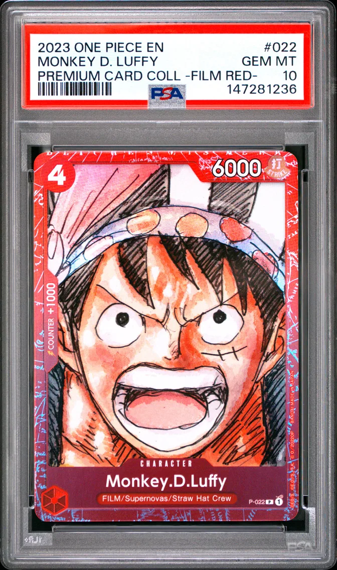 2023 #022 Monkey D. Luffy PSA 10 One Piece Premium Card Collection -One Piece Film Red-