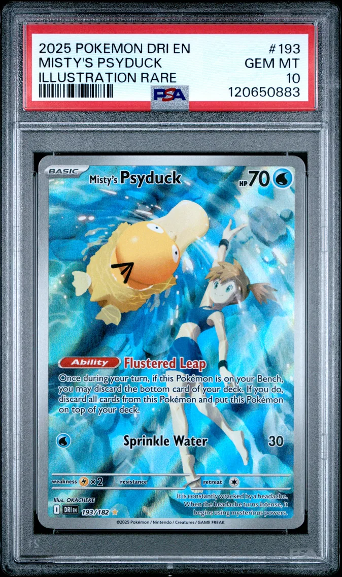 2025 #193 Misty's Psyduck PSA 10