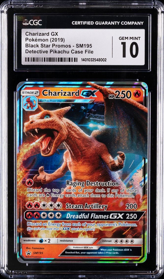 2019 #SM195 Charizard GX CGC 10