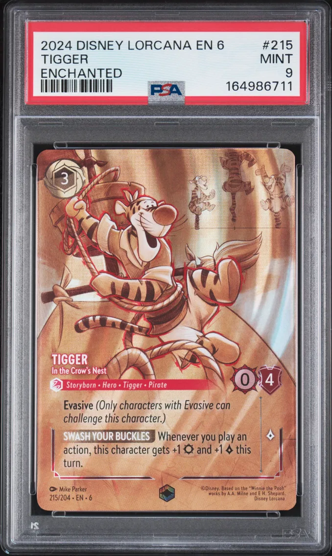 2024 #215 Tigger - in the Crow's Nest PSA 9 Disney Lorcana EN 6-Azurite Sea