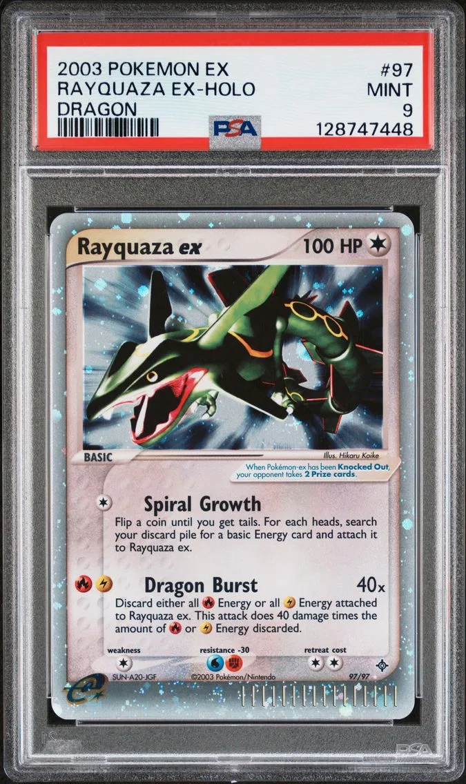 2003 #97 Rayquaza EX-Holo PSA 9 EX Dragon Pokemon