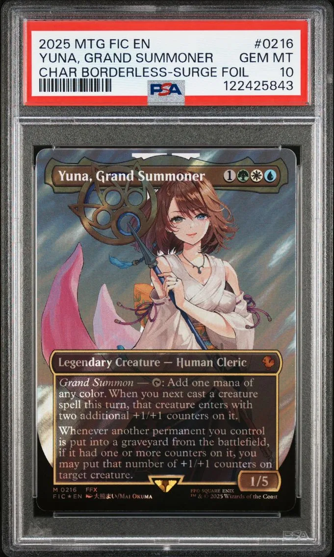2025 #0216 Yuna, Grand Summoner PSA 10 Final Fantasy Commander Magic The Gathering