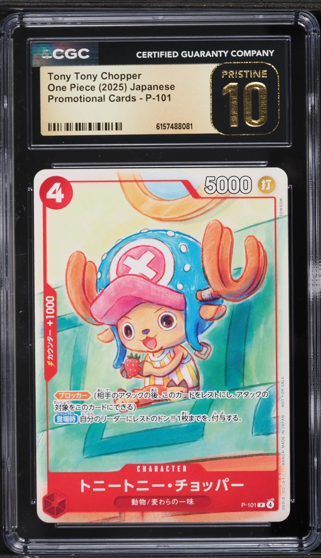 2025 #P-101 Tony Tony Chopper CGC 10 PRISTINE Promo One Piece