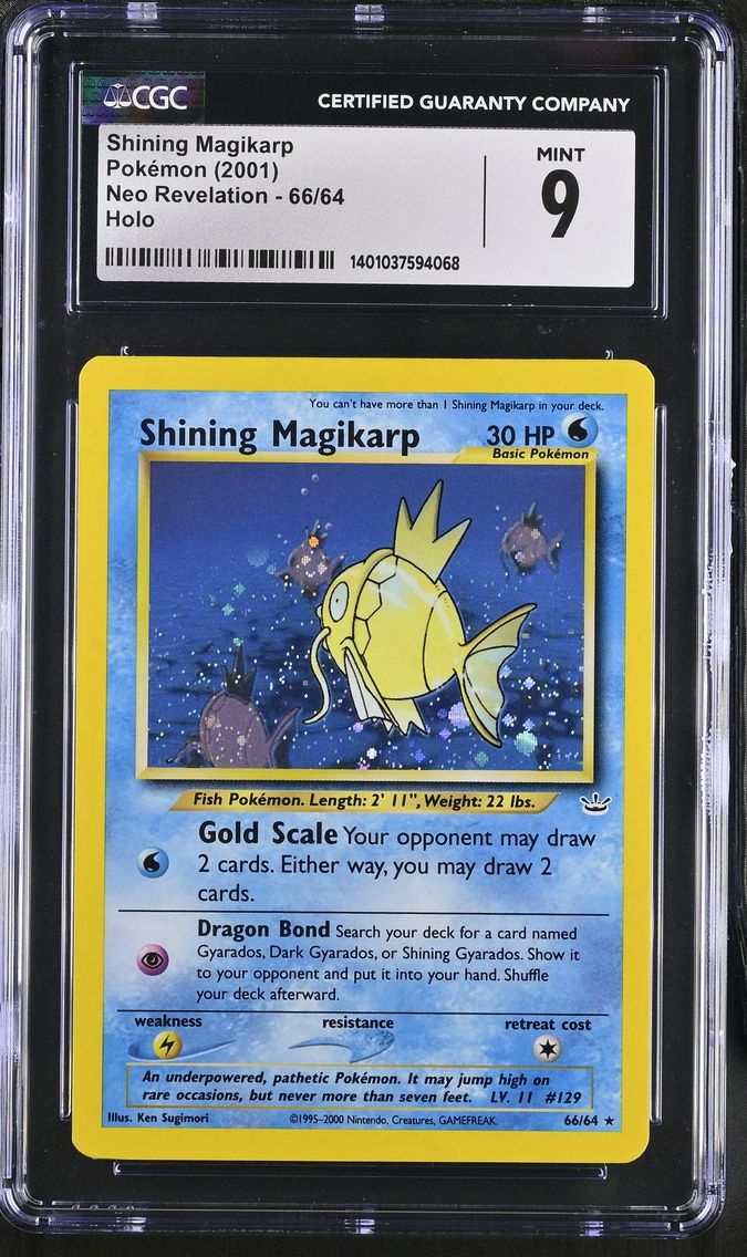 2001 #66 Shining Magikarp CGC 9 Neo Revelation - Unlimited - English