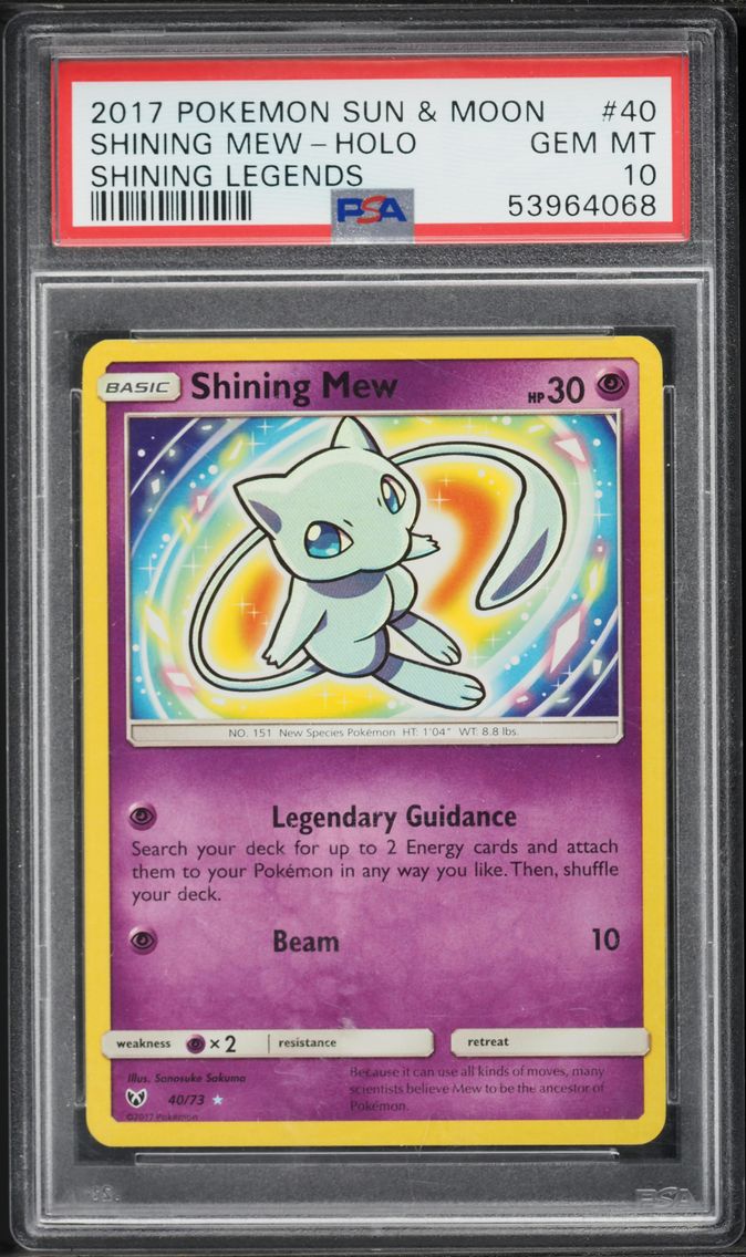 2017 #40 Shining Mew-Holo PSA 10