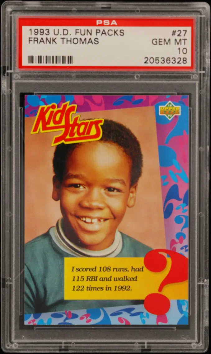 1993 #27 Frank Thomas PSA 10 Upper Deck Fun Packs