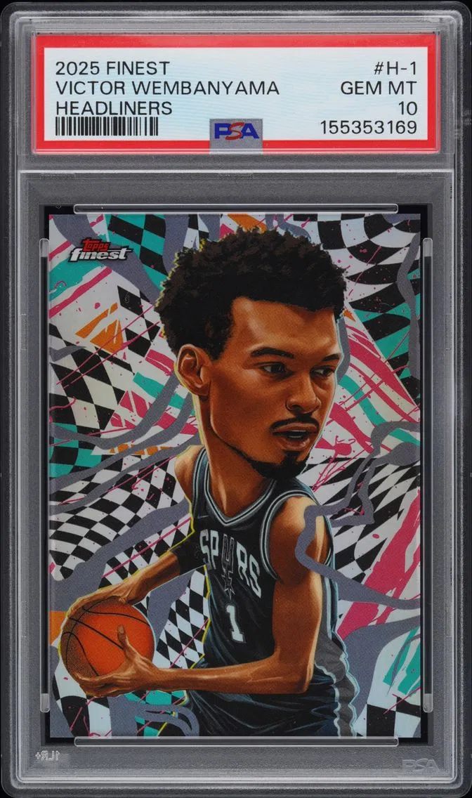 2025 #H-1 Victor Wembanyama PSA 10 Topps Finest Headliners