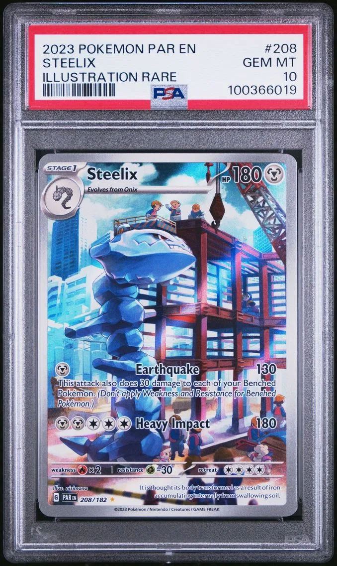 2023 Pokemon Par EN-Paradox Rift Steelix Par EN-Paradox Rift #208 PSA 10