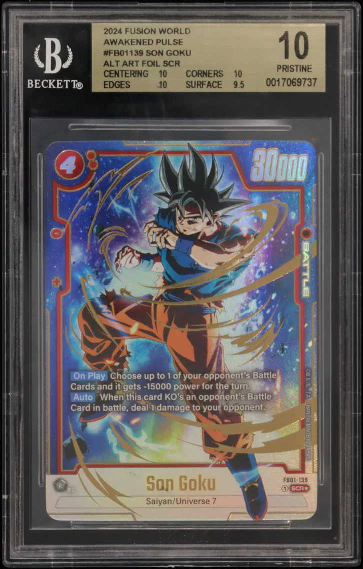 2024 #FB01139 Son Goku ALT ART FOIL SCR BGS 10 Dragon Ball Super Fusion World Awakened Pulse