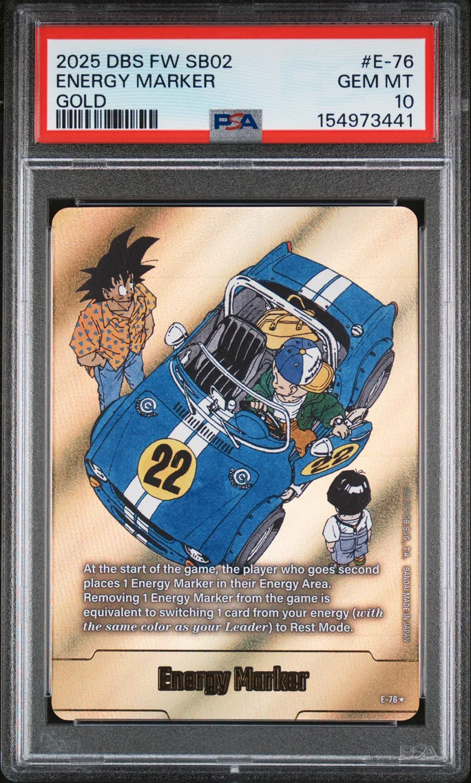 2025 #E-76 Energy Marker PSA 10 Dragon Ball Super Card Game Fusion World Manga Booster 02