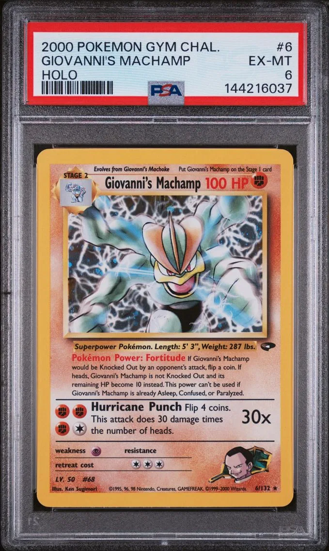 2000 #6 Giovanni's Machamp PSA 6 Gym Challenge