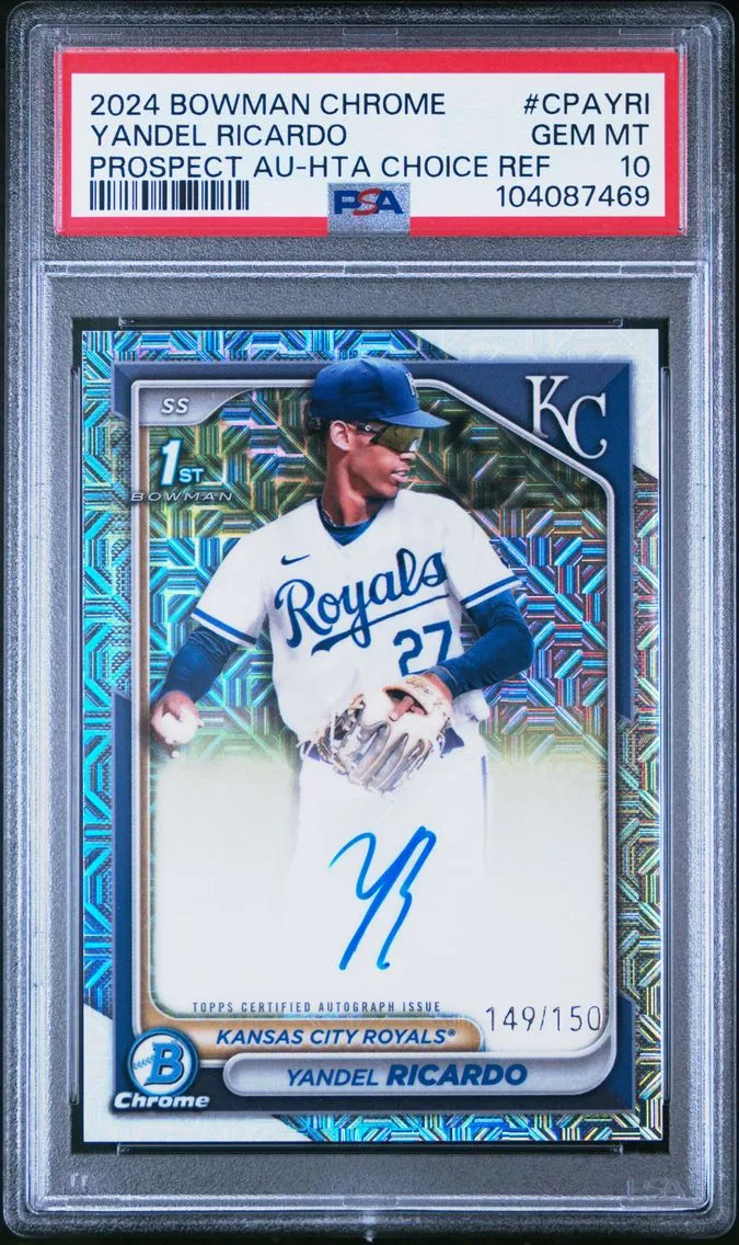 2024 #CPAYRI Yandel Ricardo PSA 10 Bowman Chrome Prospect Autographs