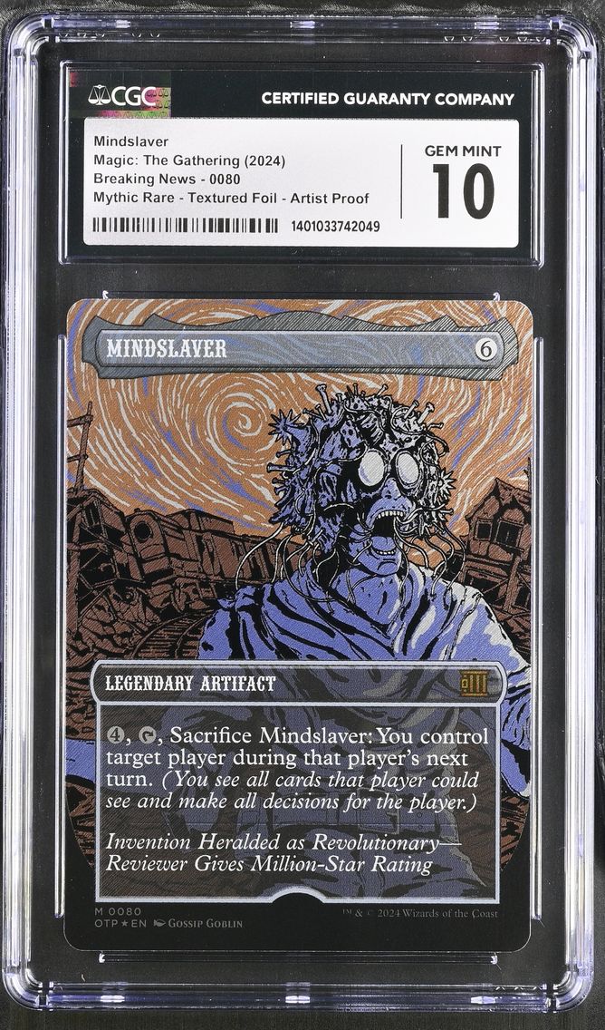 2024 #80 Textured Foil Artist Proof Mindslaver CGC 10 MTG Breaking News