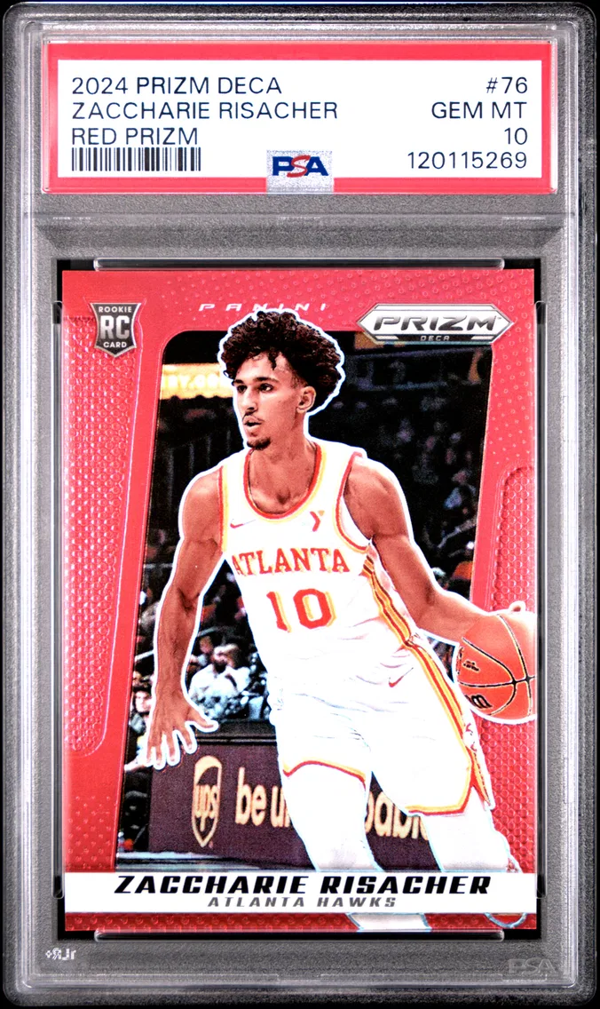 2024 #76 Zaccharie Risacher PSA 10 Panini Prizm Deca