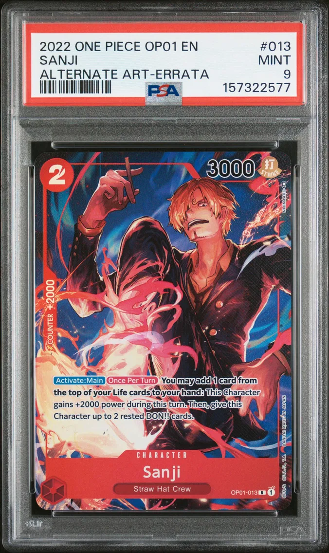 2022 #013 Sanji PSA 9 One Piece OP01-Romance Dawn