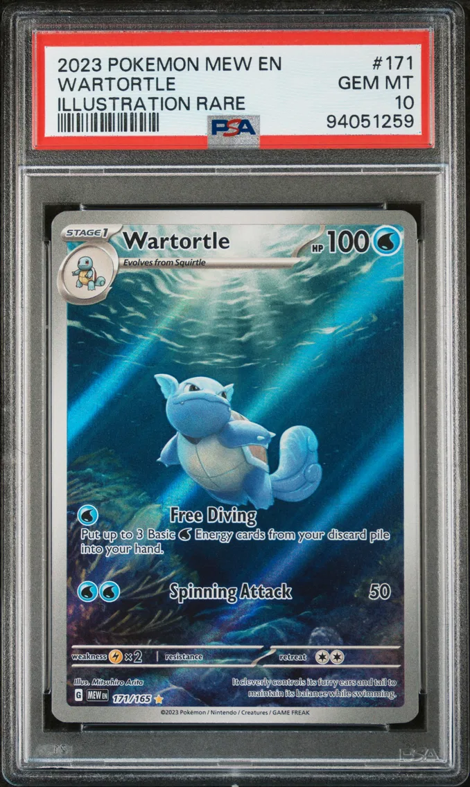 2023 #171 Wartortle PSA 10 Mew EN-151