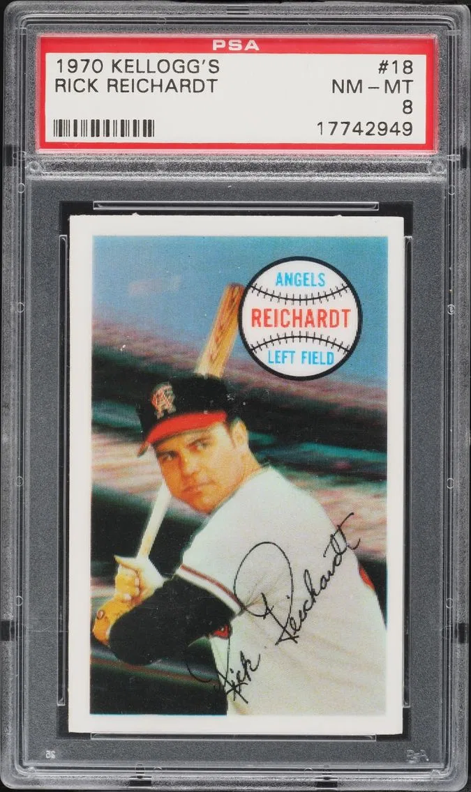 1970 #18 Rick Reichardt PSA 8 Kellogg's