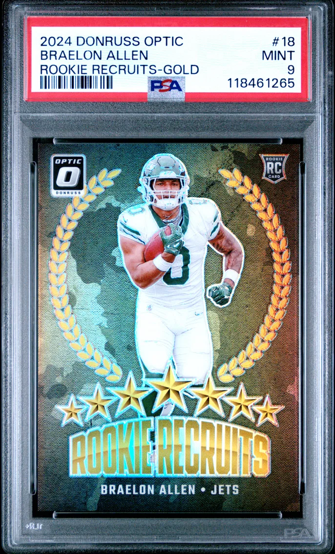 2024 #18 Braelon Allen PSA 9 Panini Donruss Optic Rookie Recruits