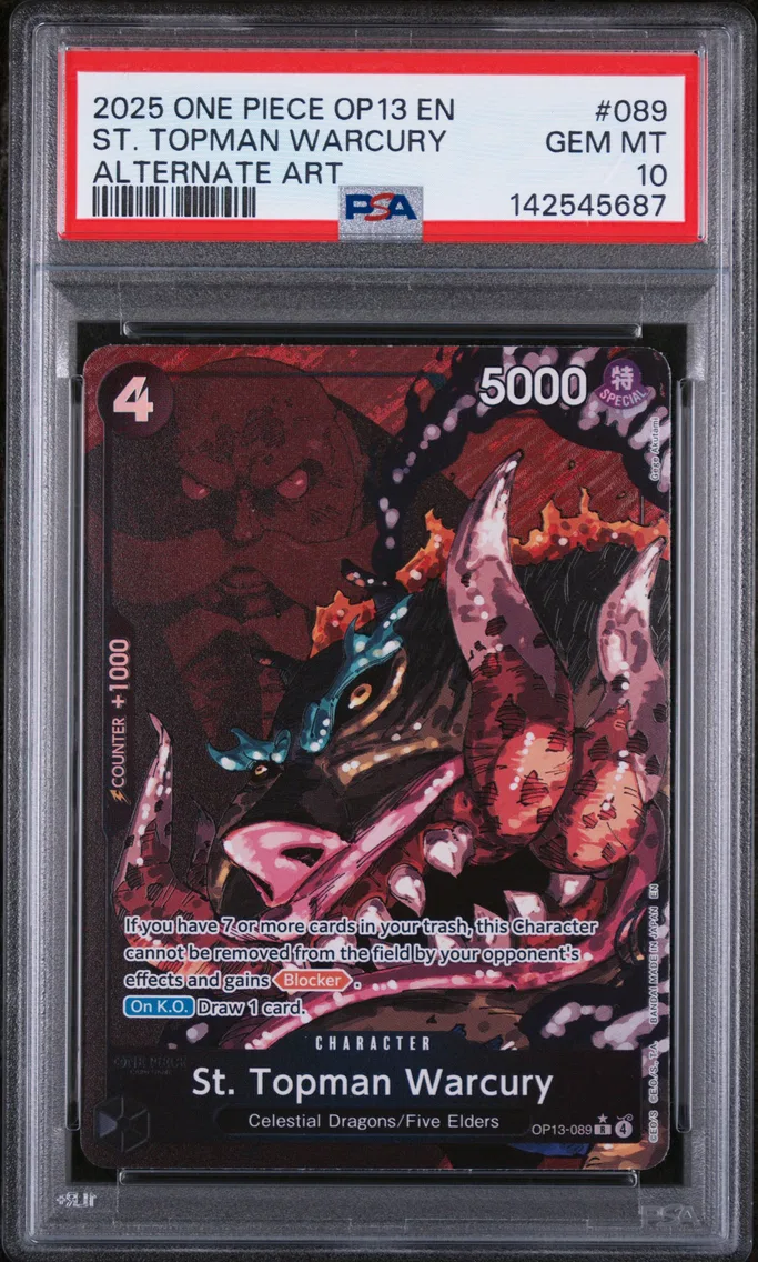 2025 #089 St. Topman Warcury PSA 10 One Piece OP13-Carrying on His Will