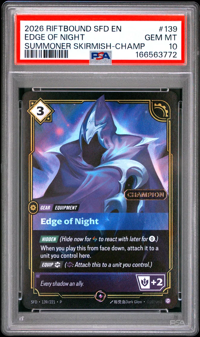 2026 #139 Edge of Night PSA 10 Riftbound: League of Legends Sfd-Spiritforged
